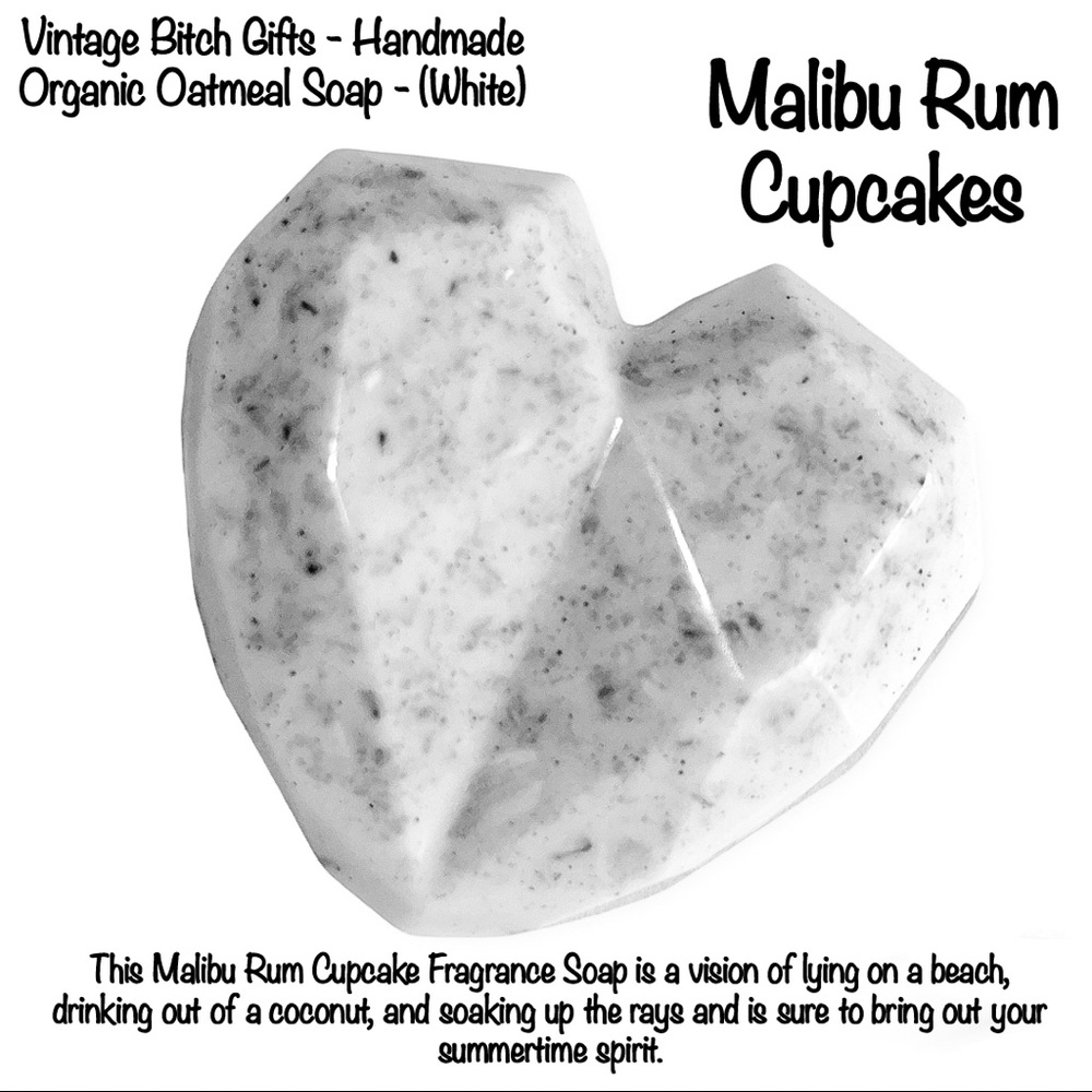 New Vintage BitchGifts Handmade Malibu Rum Cupcakes Organic Oatmeal Soap - Picture 2 of 8